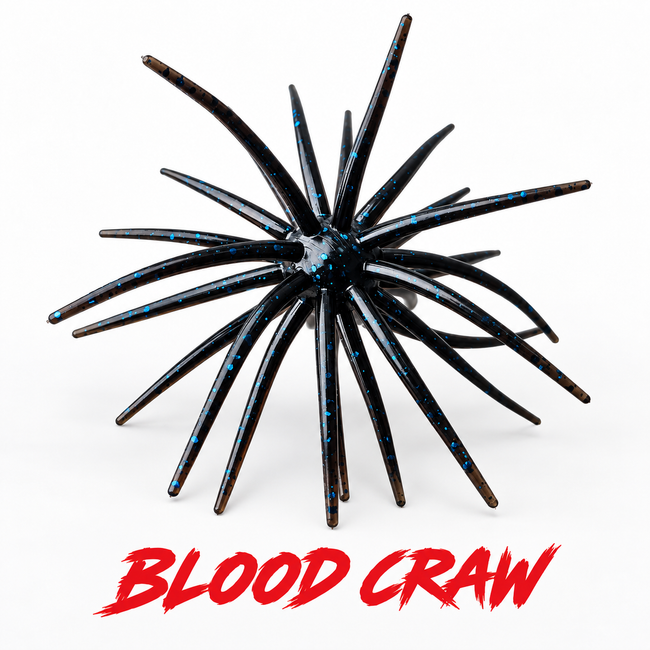 PRIME Tackle KUMO X - Urchin Finesse Bait - Blood Craw 25mm